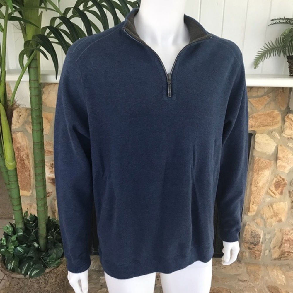 Tommy Bahama Men Size L Blue Reversible Sweater